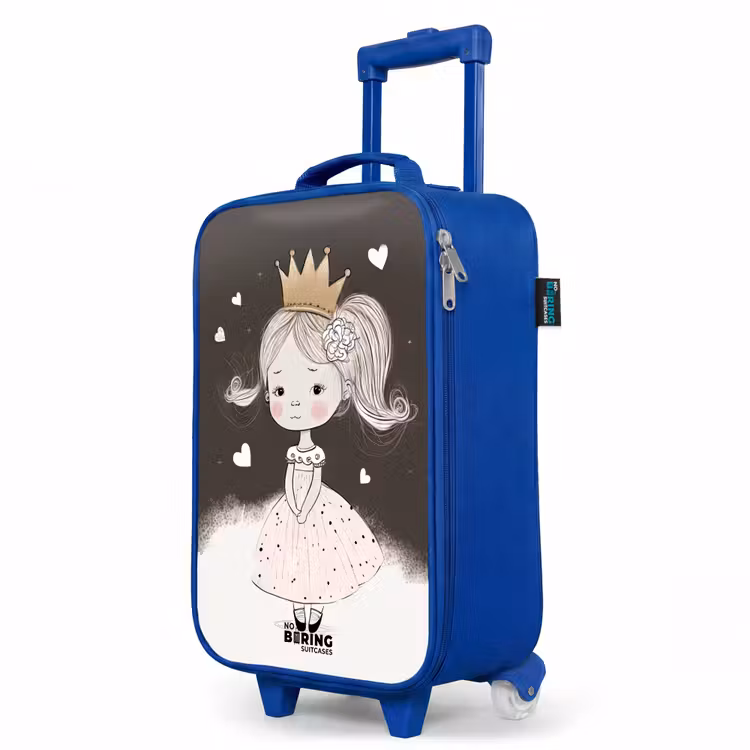 Kinderkoffer Blau - Schüchterne Prinzessin mit Blume — 8