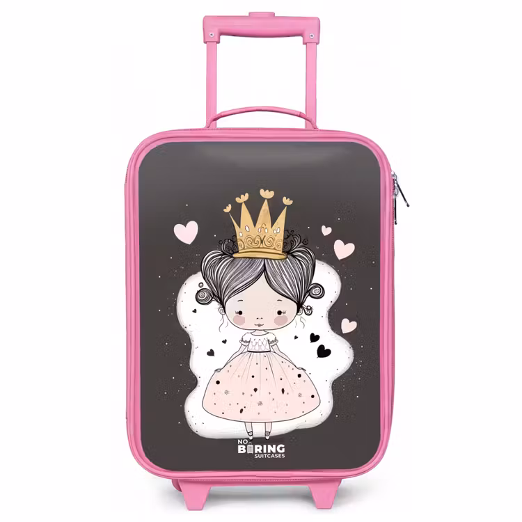 Kinderkoffer Rosa - Kleine Prinzessin auf schwarzem Hintergrund — 1