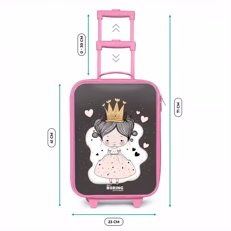 Kinderkoffer Rosa - Kleine Prinzessin auf schwarzem Hintergrund — 7