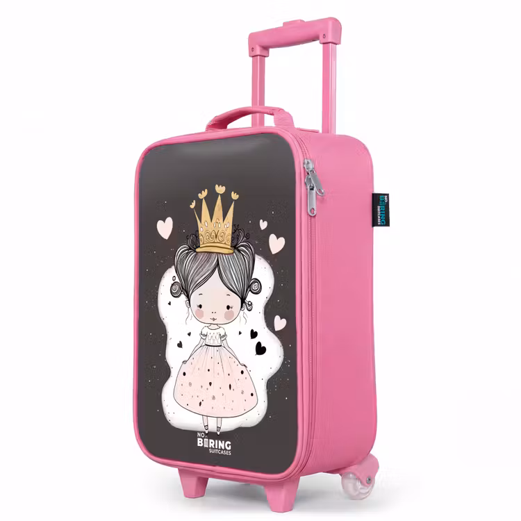 Kinderkoffer Rosa - Kleine Prinzessin auf schwarzem Hintergrund — 8