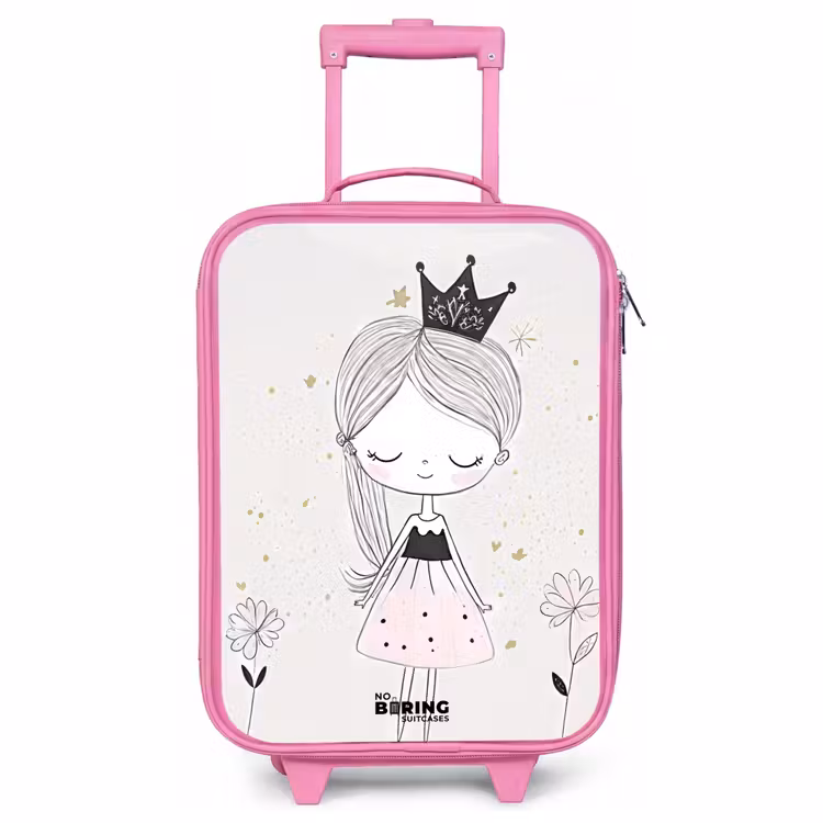 Kinderkoffer Rosa - Prinzessin mit schwarzem Kleid — 1
