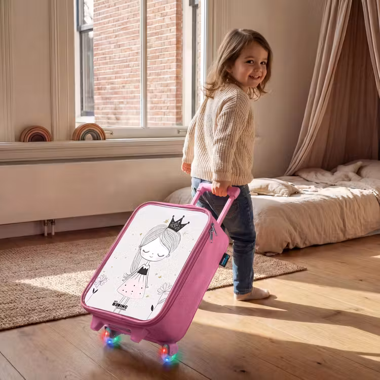 Kinderkoffer Rosa - Prinzessin mit schwarzem Kleid — 2