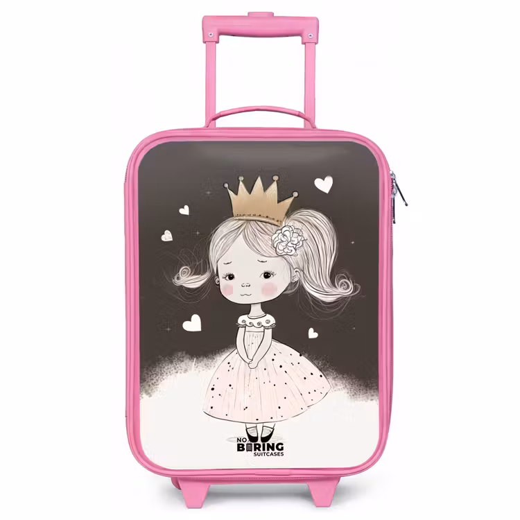 Kinderkoffer Rosa - Schüchterne Prinzessin mit Blume — 1