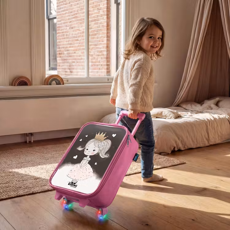 Kinderkoffer Rosa - Schüchterne Prinzessin mit Blume — 2