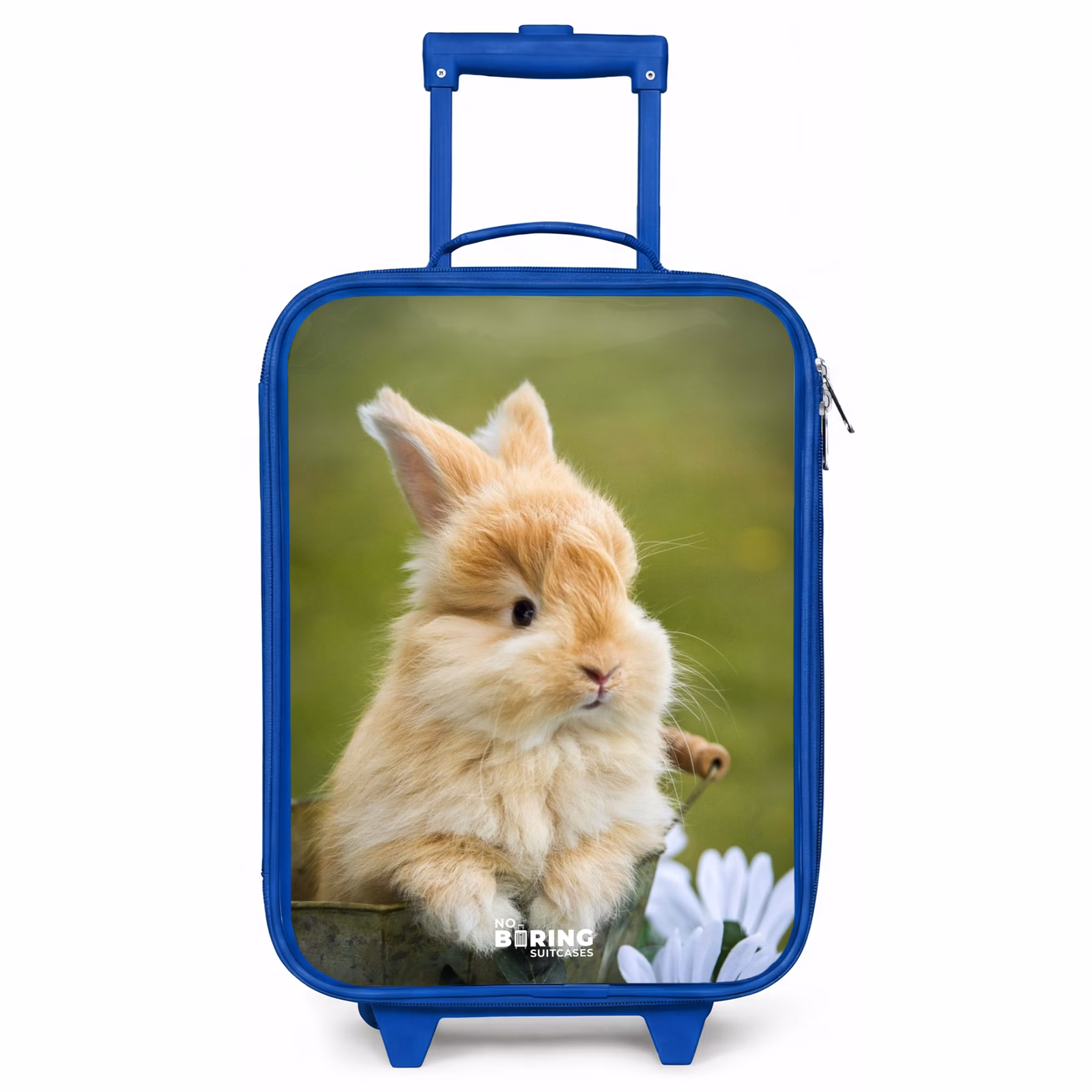 Kinderkoffer Blau - Kaninchen im Blumentopf — 1