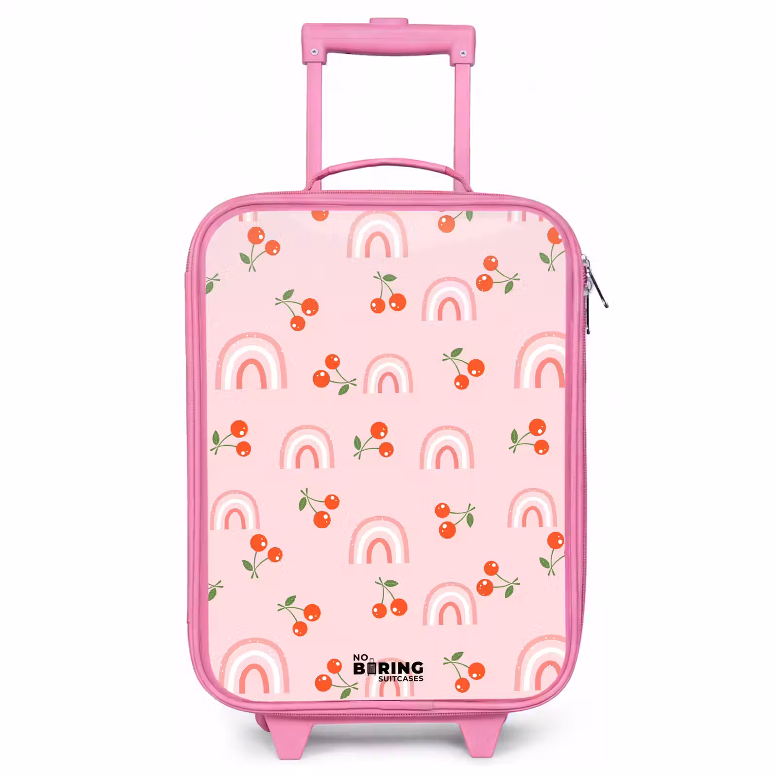 Kinderkoffer Rosa - Rosa mit Regenbogen- und Kirschenmuster — 1