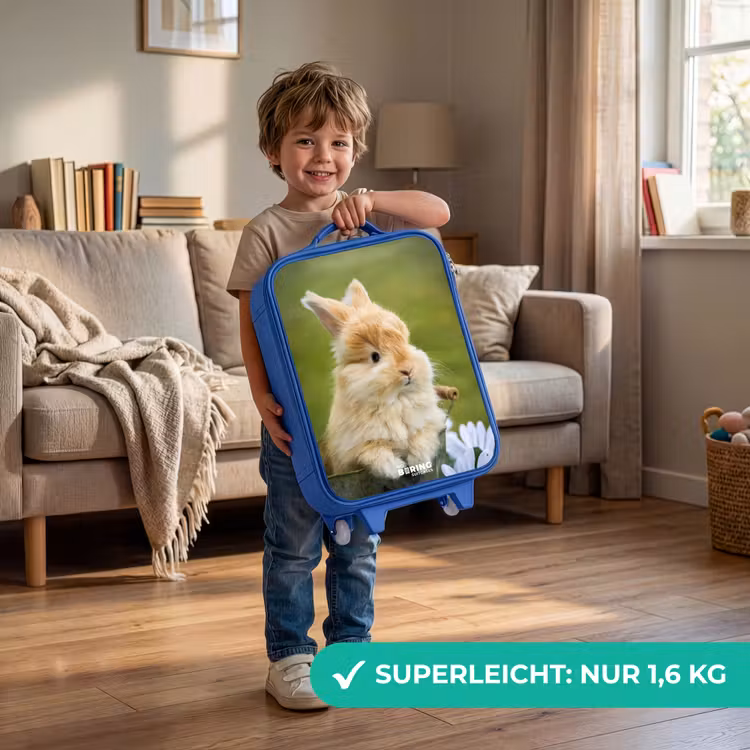 Kinderkoffer Blau - Kaninchen im Blumentopf — 3