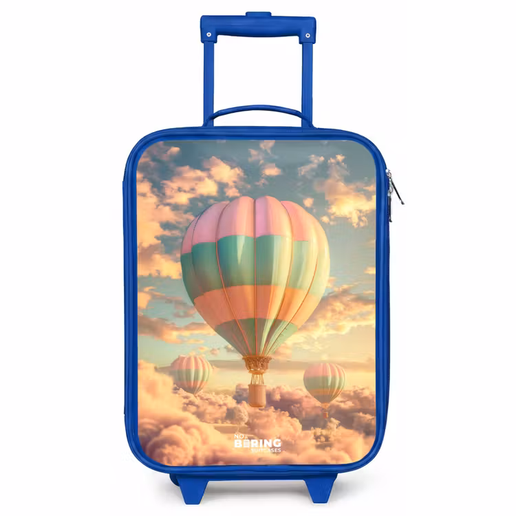 Kinderkoffer Blau - Pastellfarbener Skyliner — 1