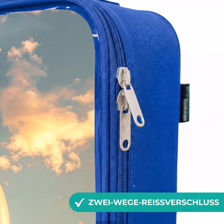Kinderkoffer Blau - Pastellfarbener Skyliner — 5