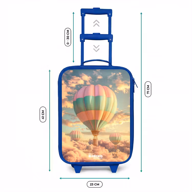 Kinderkoffer Blau - Pastellfarbener Skyliner — 7