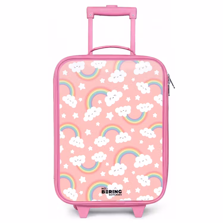 Kinderkoffer Rosa - Rosa mit Regenbogenmuster — 1