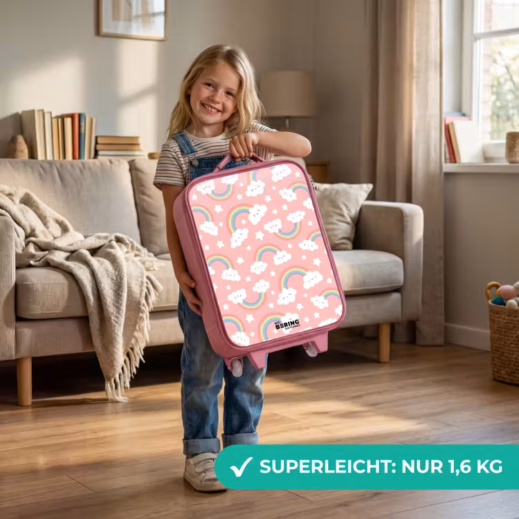 Kinderkoffer Rosa - Rosa mit Regenbogenmuster — 3