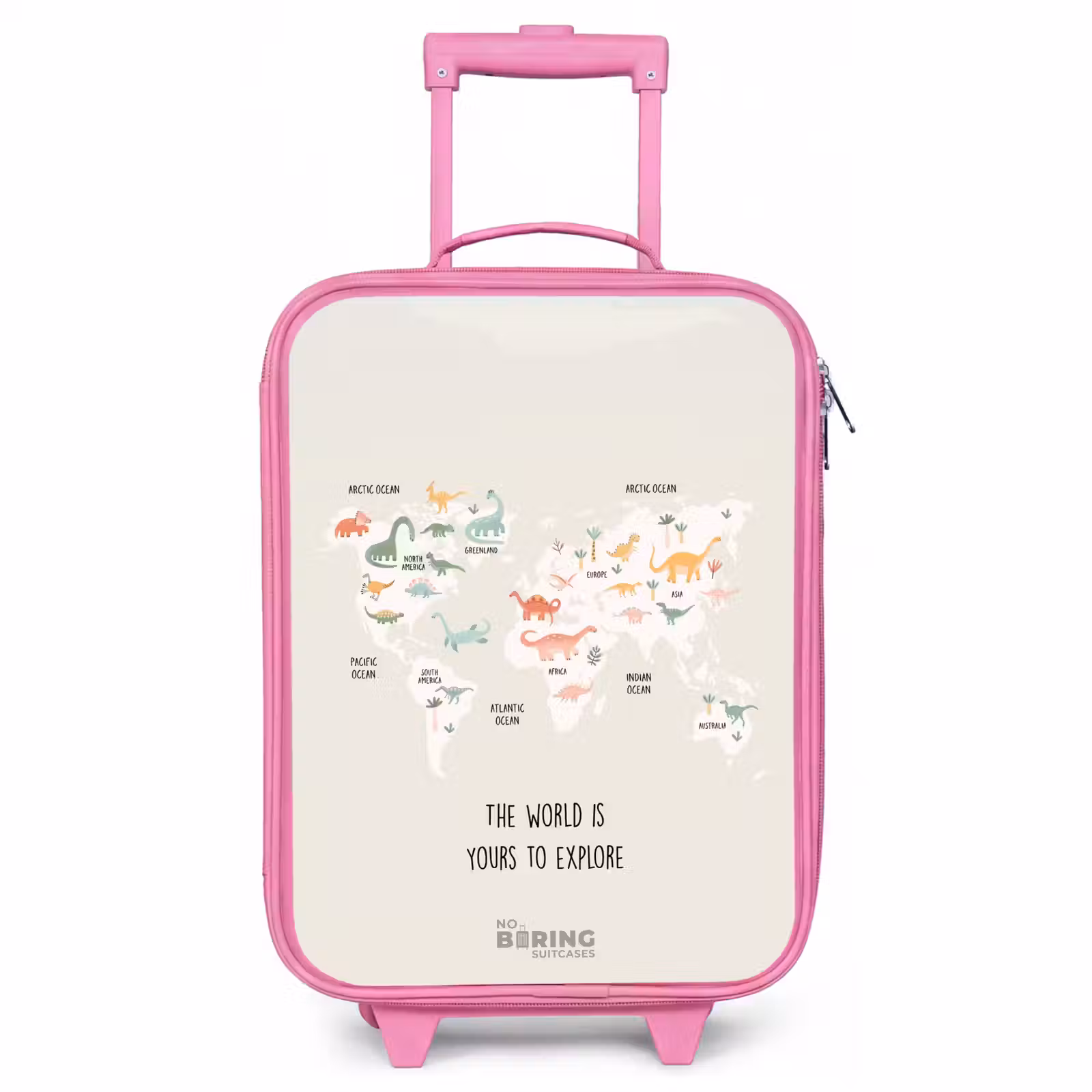 Kinderkoffer Rosa - Dino-Weltkarte — 1