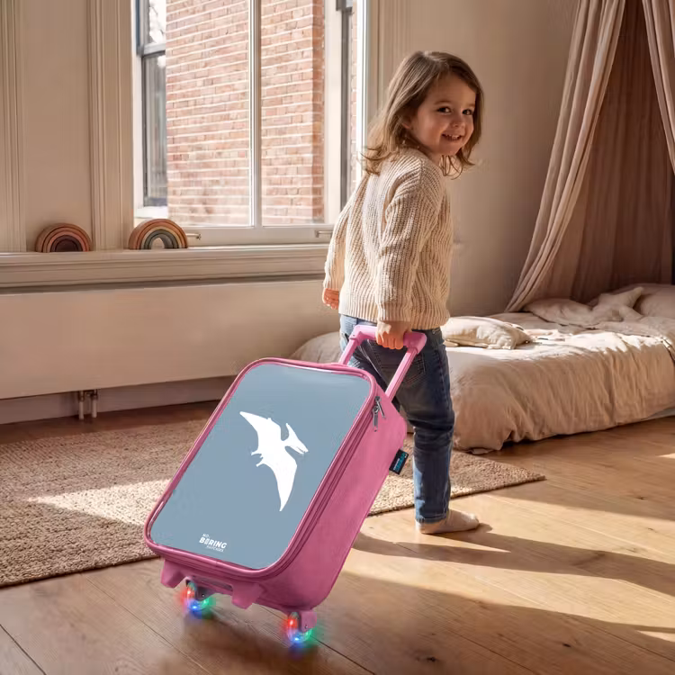 Kinderkoffer Rosa - Blau mit Pteranodon-Dino — 2