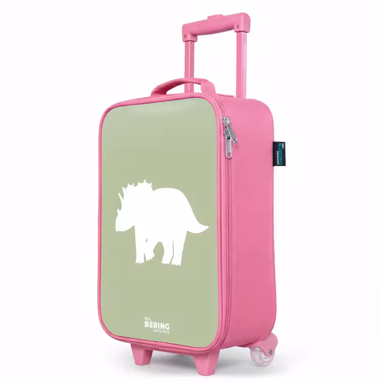 Kinderkoffer Rosa - Grün mit Triceratops-Dino — 8