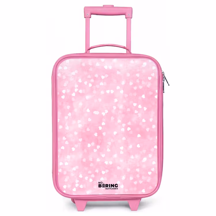 Kinderkoffer Rosa - Rosa Glitzerherzen — 1