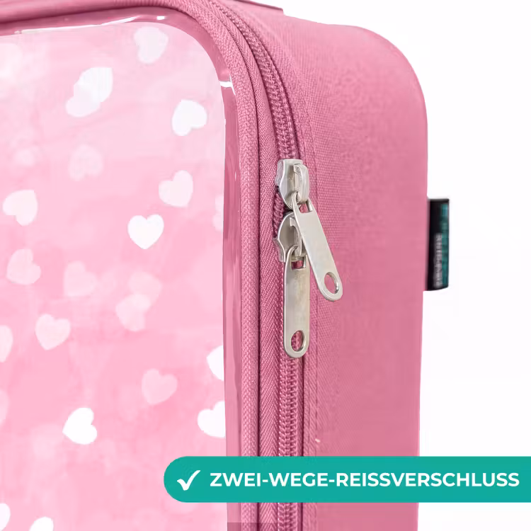 Kinderkoffer Rosa - Rosa Glitzerherzen — 5