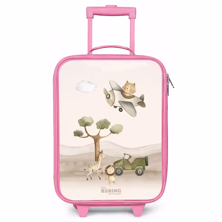 Kinderkoffer Rosa - Tiere auf Safari — 1