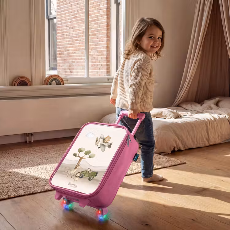 Kinderkoffer Rosa - Tiere auf Safari — 2