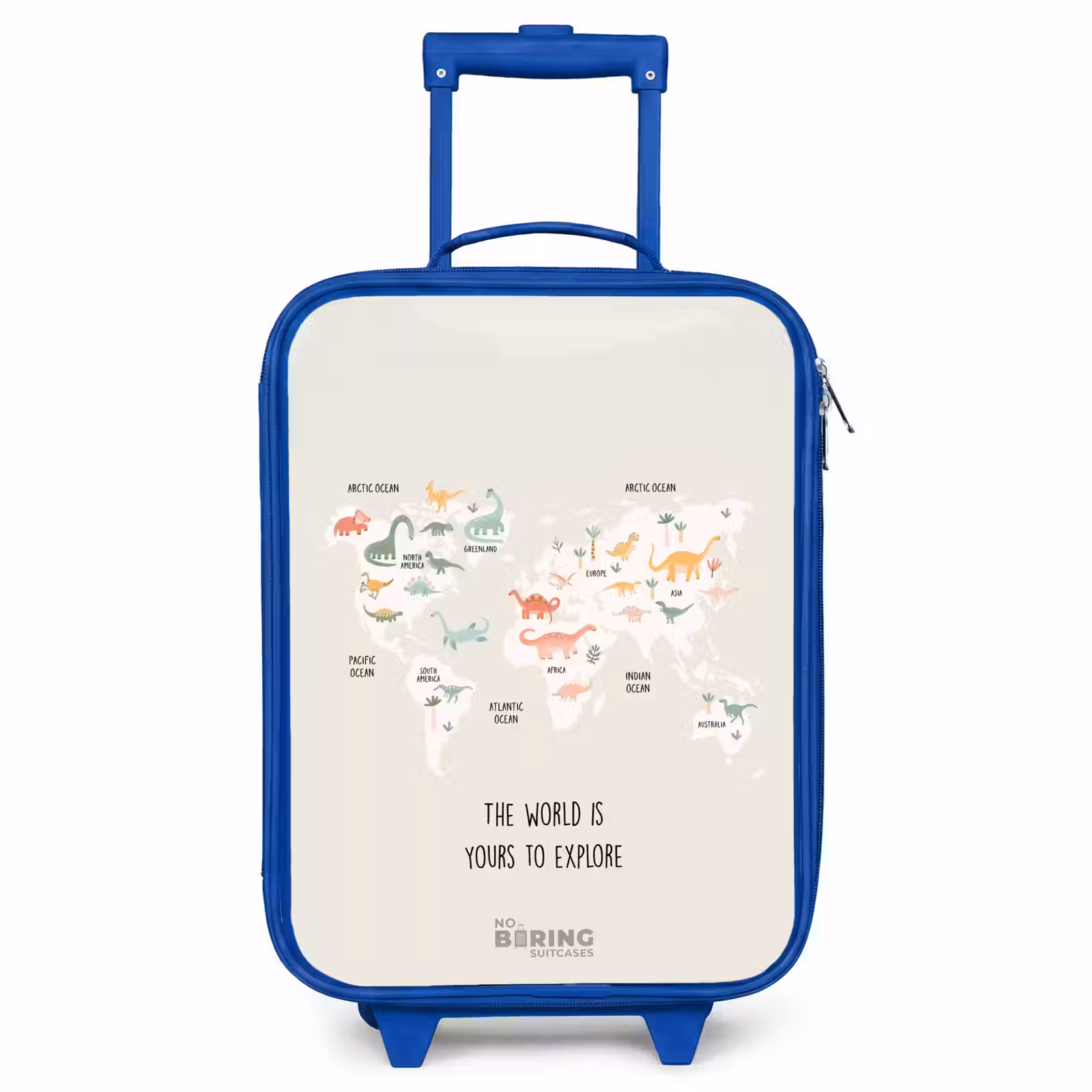 Kinderkoffer Blau - Dino-Weltkarte — 1