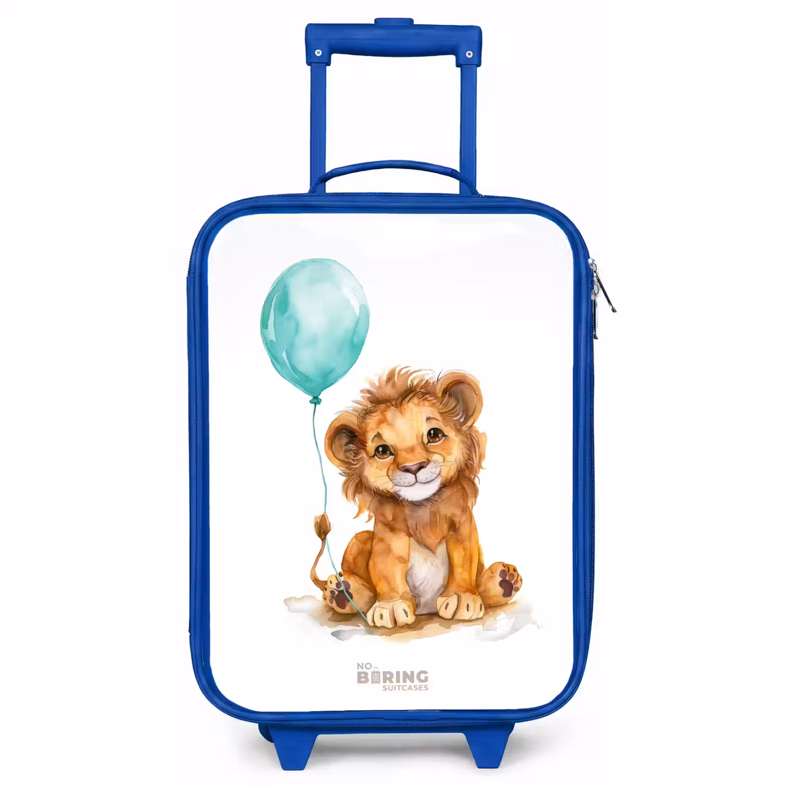 Kinderkoffer Blau - Löwe mit blauem Ballon — 1