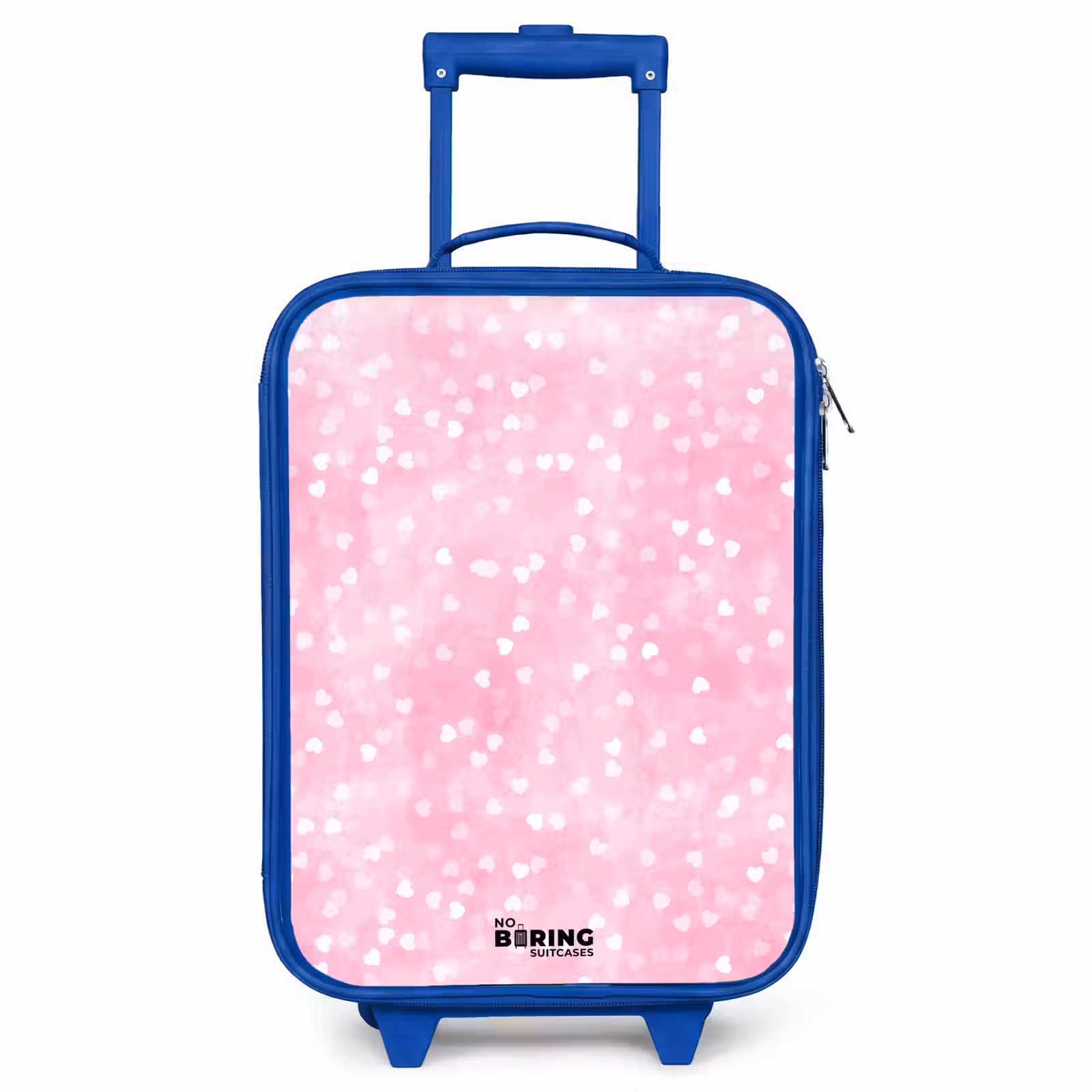 Kinderkoffer Blau - Rosa Glitzerherzen — 1