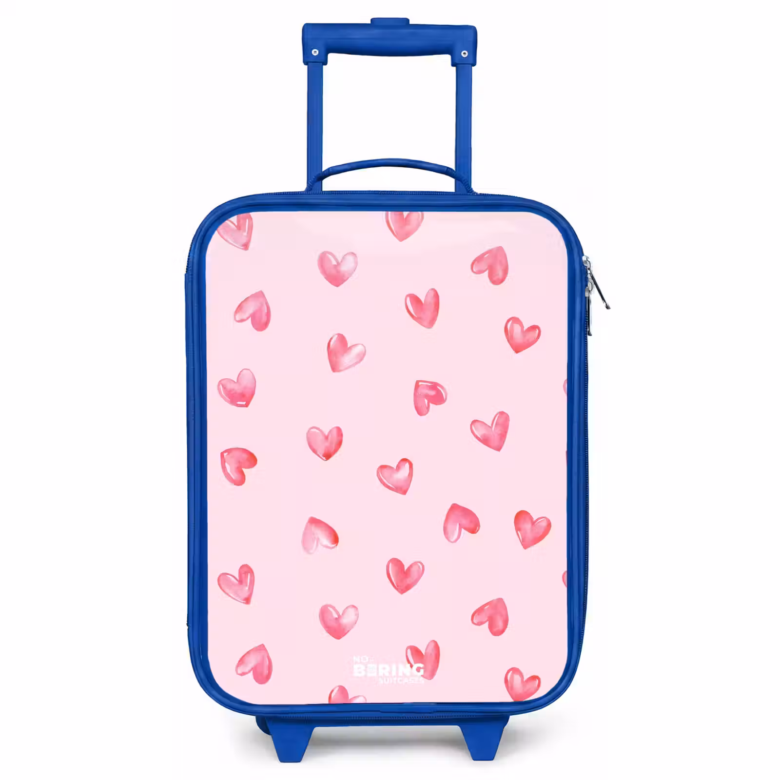 Kinderkoffer Blau - Rosa Herzen — 1