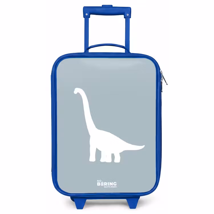 Kinderkoffer Blau - Blau mit Brachiosaurus-Dino — 1