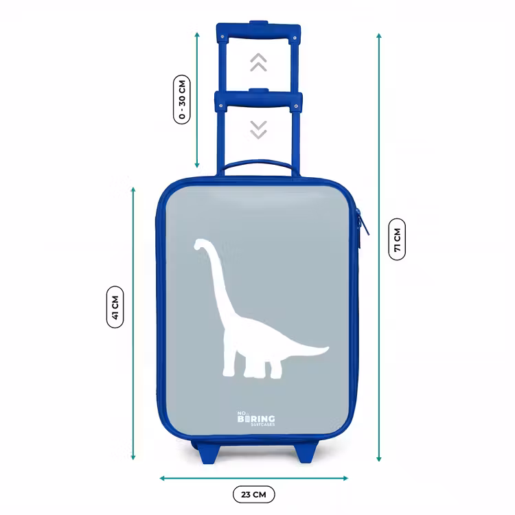 Kinderkoffer Blau - Blau mit Brachiosaurus-Dino — 7