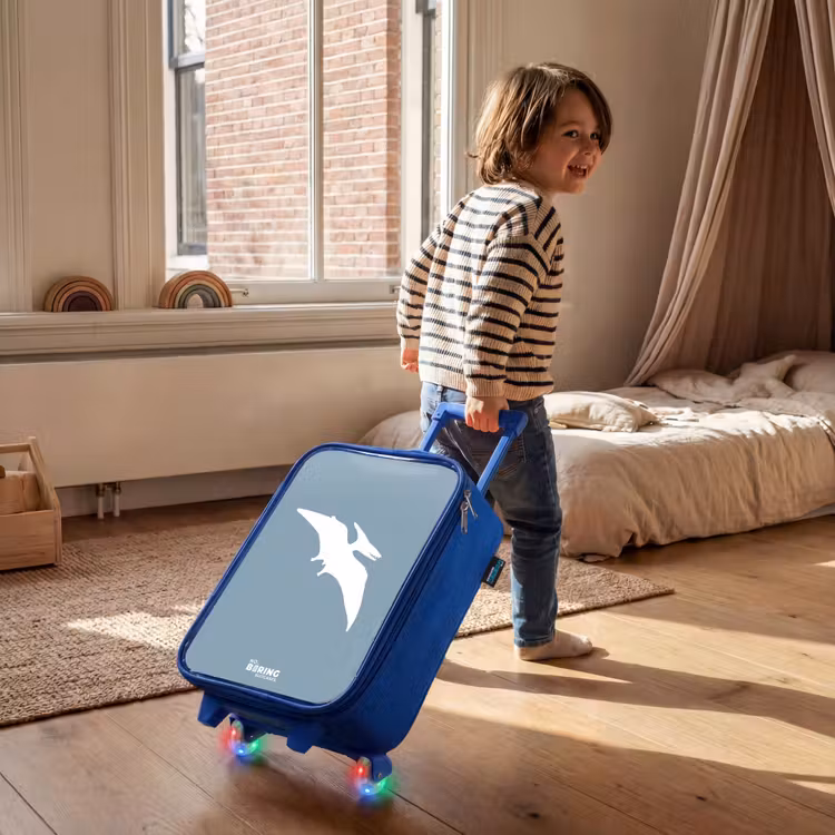 Kinderkoffer Blau - Blau mit Pteranodon-Dino — 2