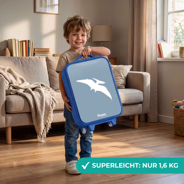 Kinderkoffer Blau - Blau mit Pteranodon-Dino — 3