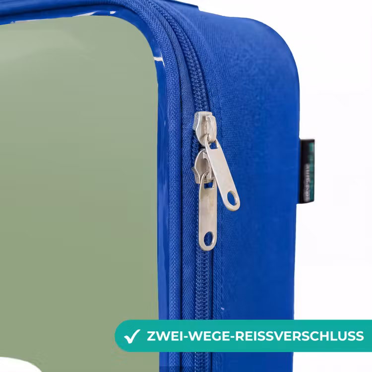 Kinderkoffer Blau - Grün mit T-Rex-Dino — 5