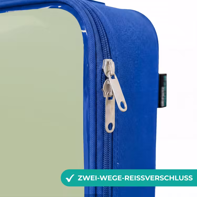 Kinderkoffer Blau - Grün mit Triceratops-Dino — 5