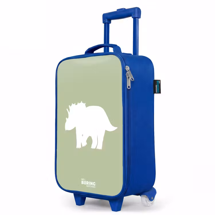 Kinderkoffer Blau - Grün mit Triceratops-Dino — 8