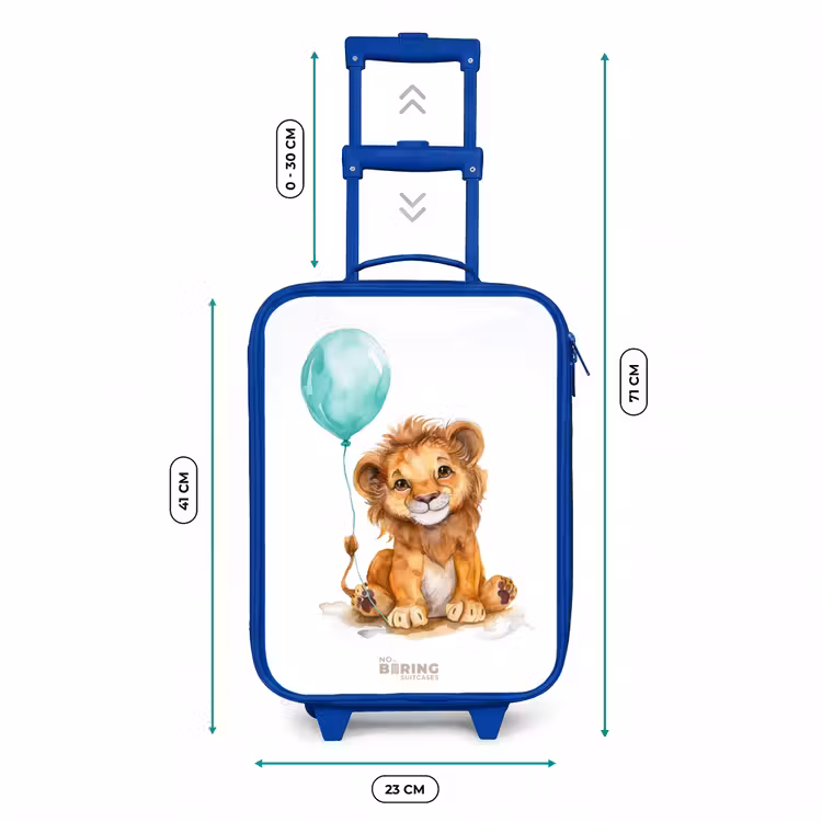 Kinderkoffer Blau - Löwe mit blauem Ballon — 7