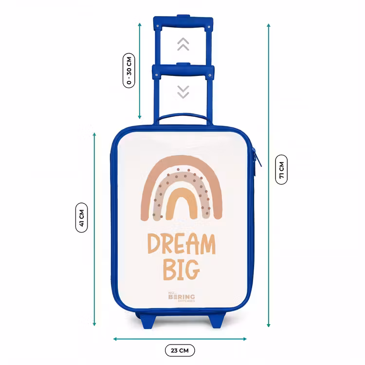 Kinderkoffer Blau - Regenbogen mit dem Zitat 'Dream Big' — 7