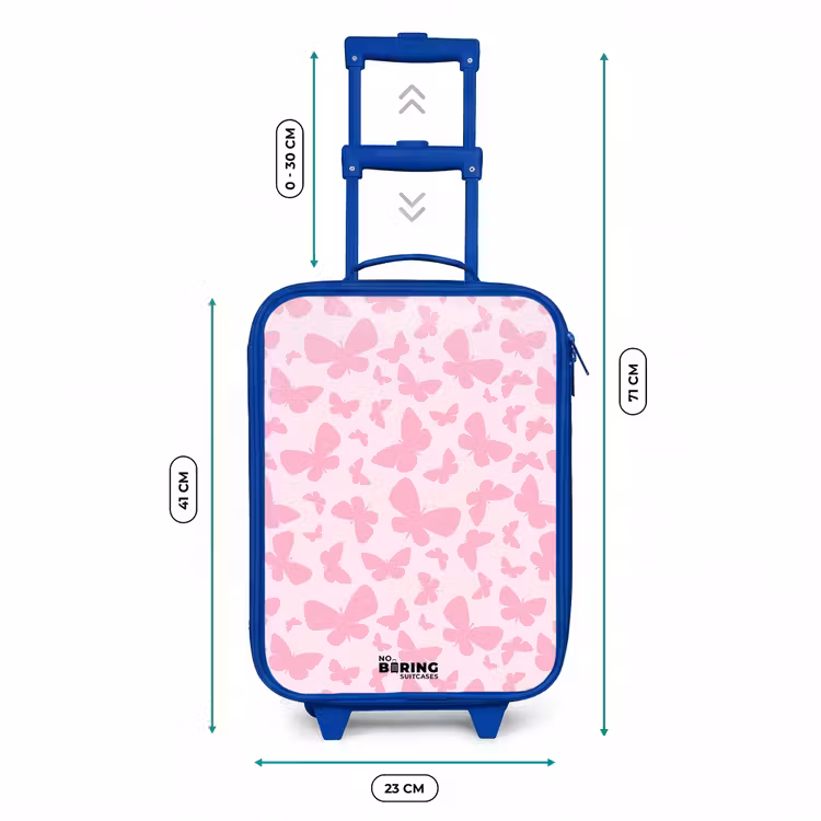 Kinderkoffer Blau - Rosa Schmetterlinge — 7