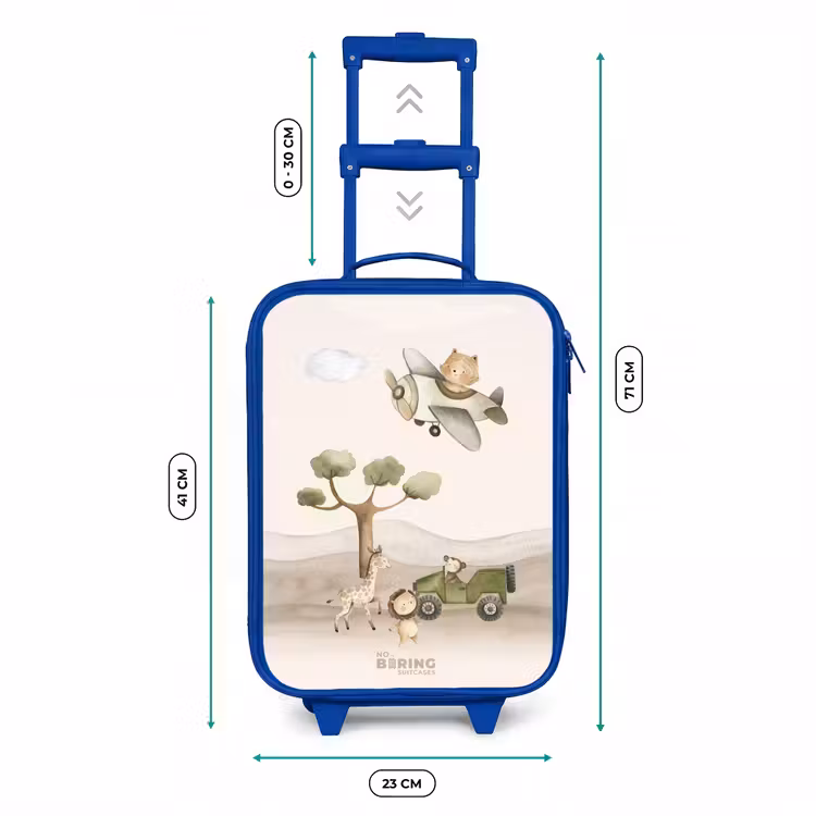 Kinderkoffer Blau - Tiere auf Safari — 7