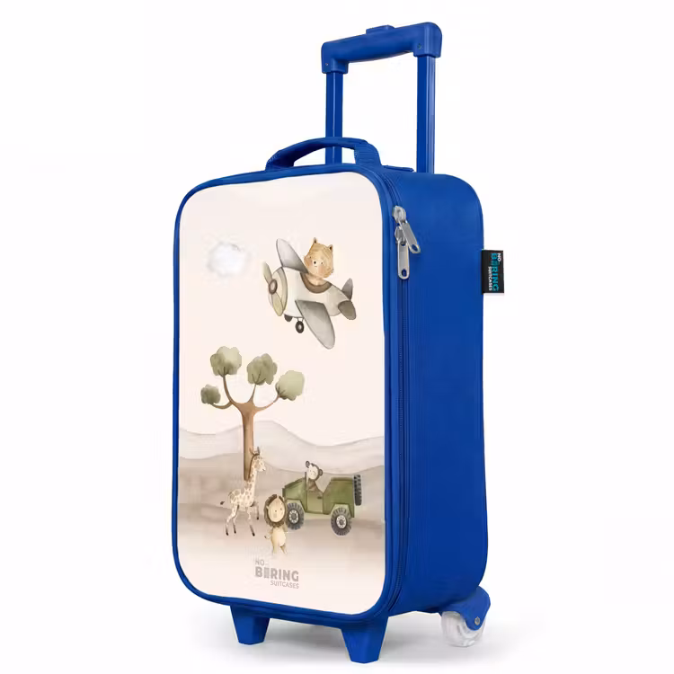 Kinderkoffer Blau - Tiere auf Safari — 8