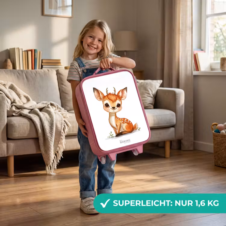 Kinderkoffer Rosa - Baby-Hirsch — 3