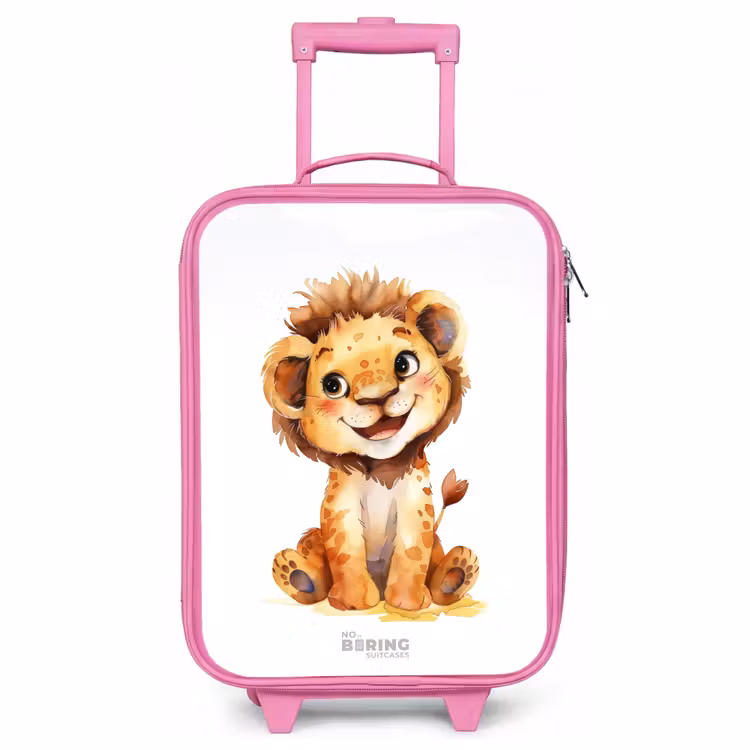 Kinderkoffer Rosa - Baby-Löwe — 1