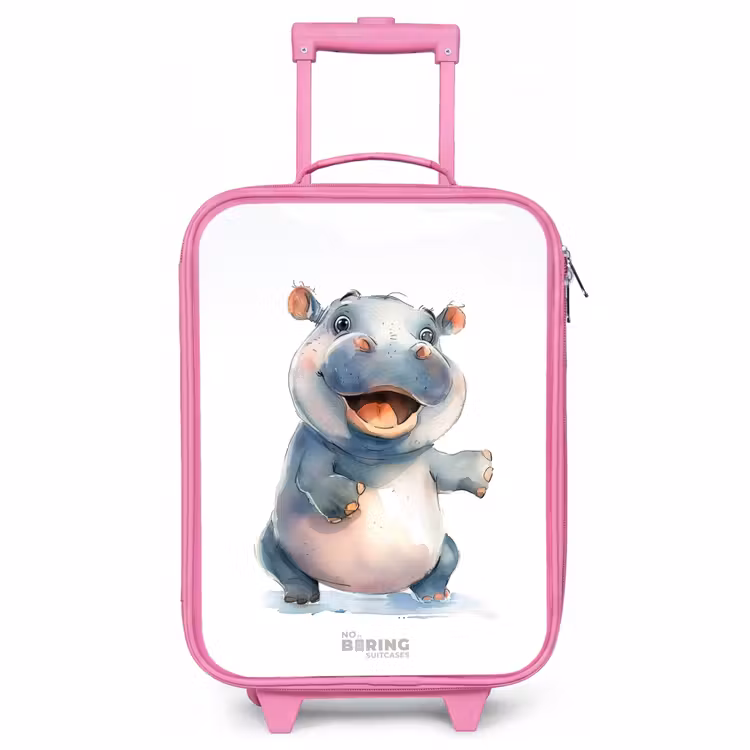 Kinderkoffer Rosa - Baby-Nilpferd — 1