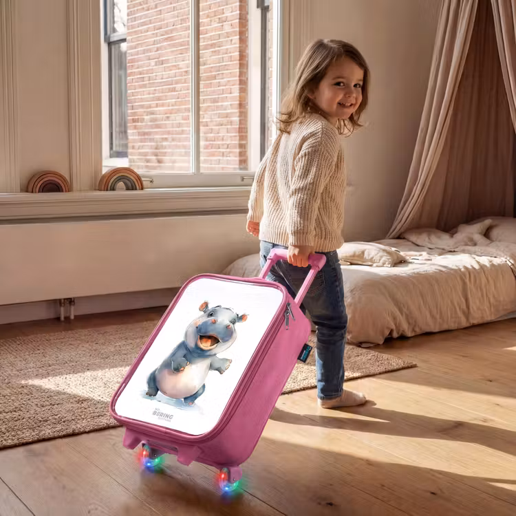 Kinderkoffer Rosa - Baby-Nilpferd — 2