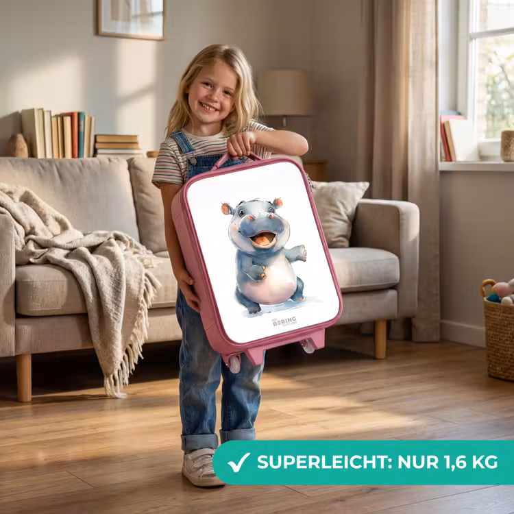 Kinderkoffer Rosa - Baby-Nilpferd — 3