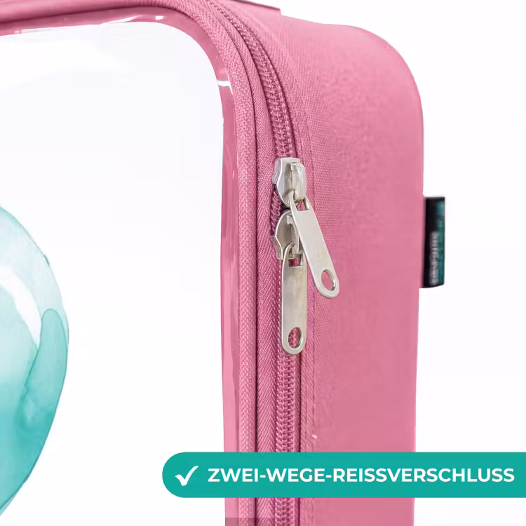 Kinderkoffer Rosa - Dino mit blauem Ballon — 5