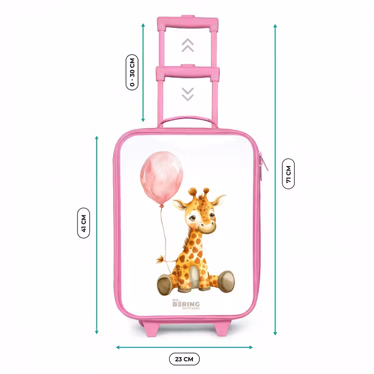 Kinderkoffer Rosa - Giraffe mit rosa Luftballon — 7