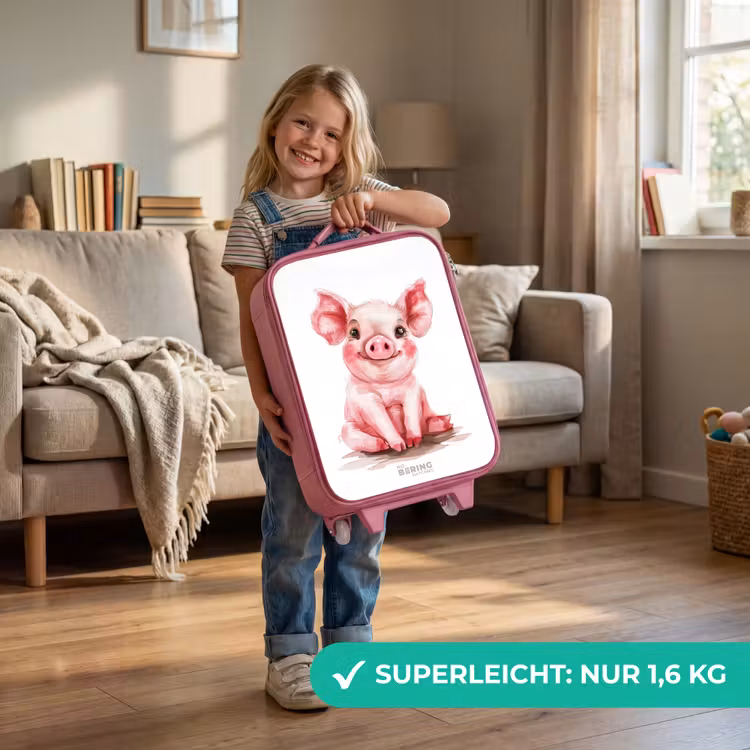 Kinderkoffer Rosa - Rosa Babyschweinchen — 3