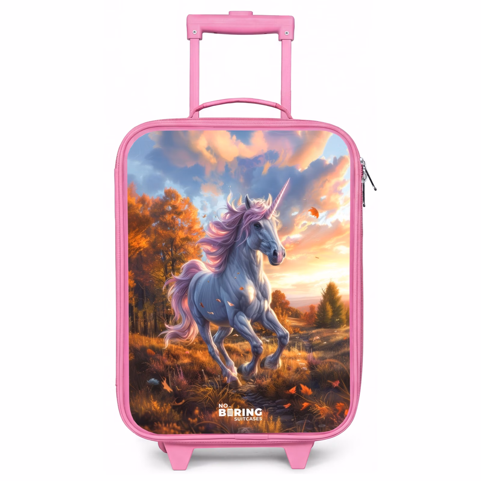 Kinderkoffer Rosa - Galoppierendes Einhorn in der Herbstwelt — 1