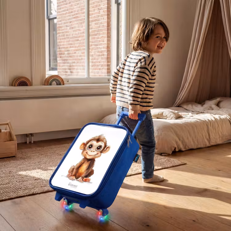 Kinderkoffer Blau - Baby-Affe — 2