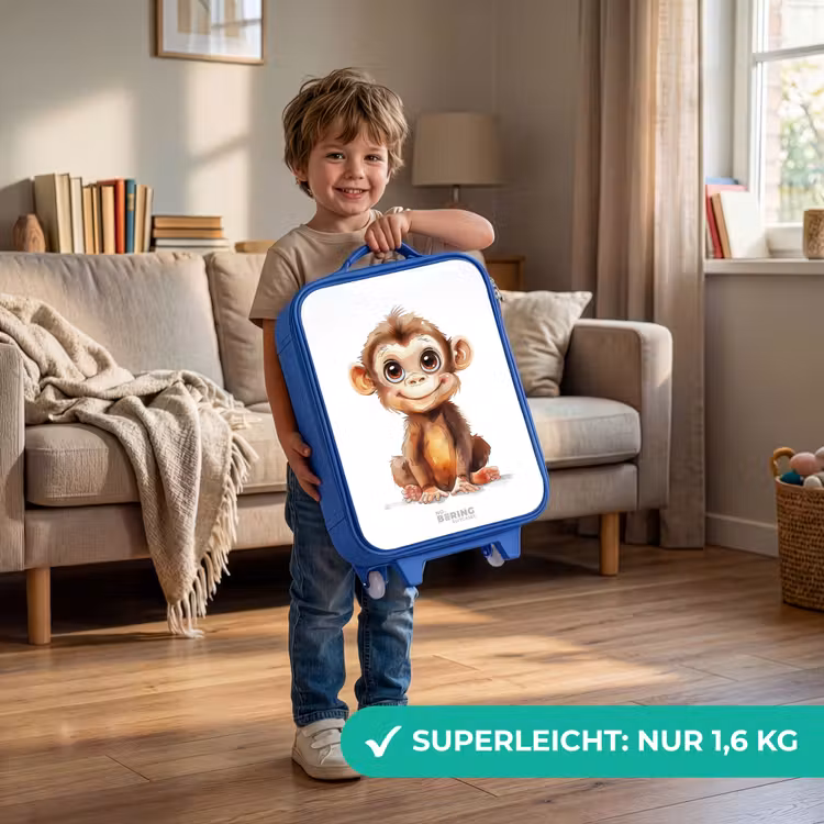 Kinderkoffer Blau - Baby-Affe — 3